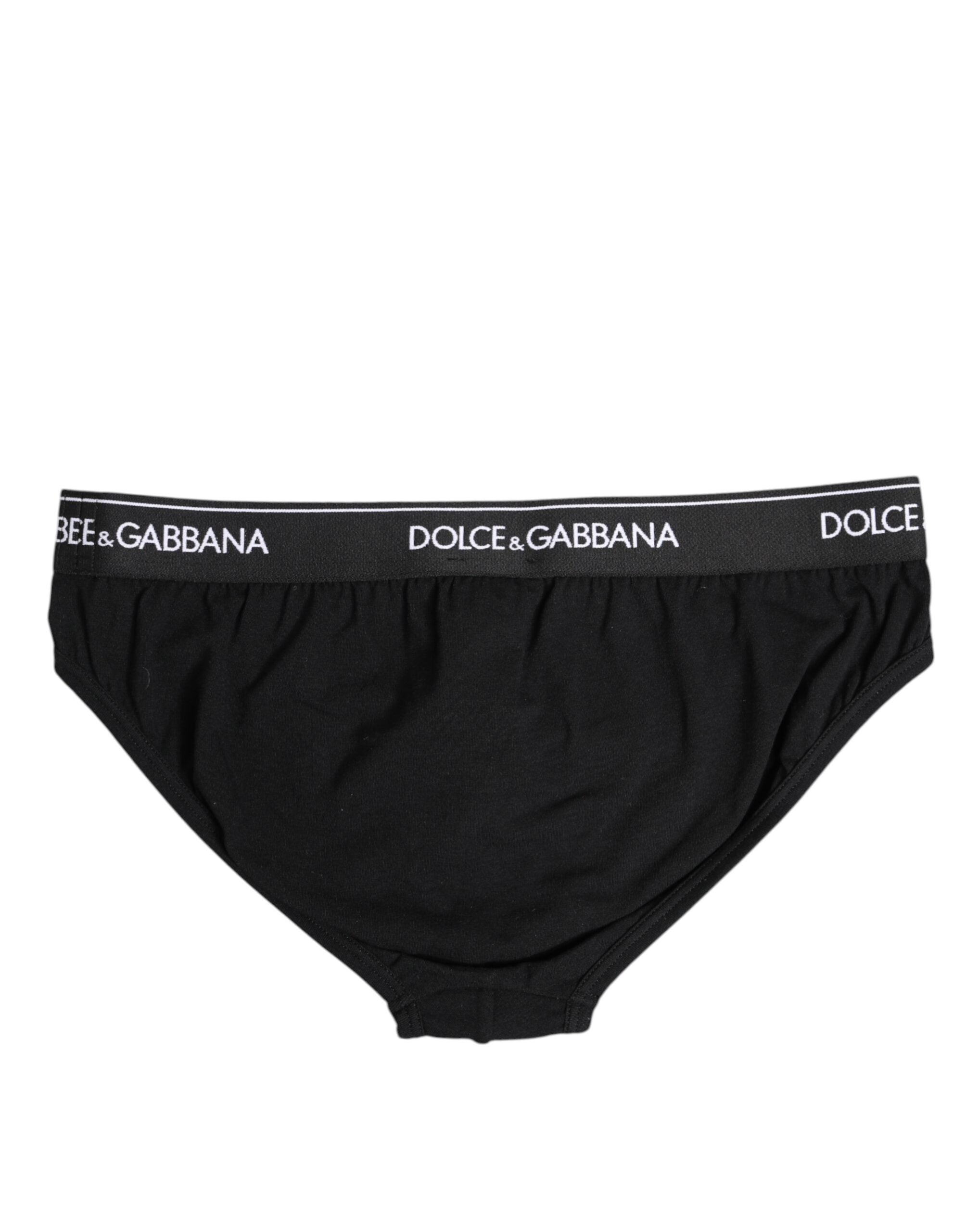 Black Cotton Stretch Regular Brief Underwear