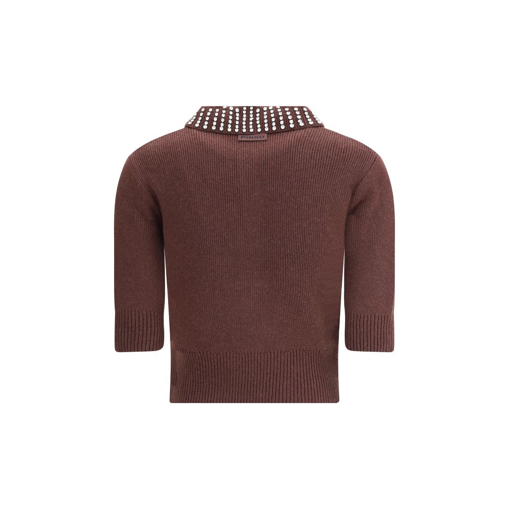 PINKO Brown Nylon Sweatshirt