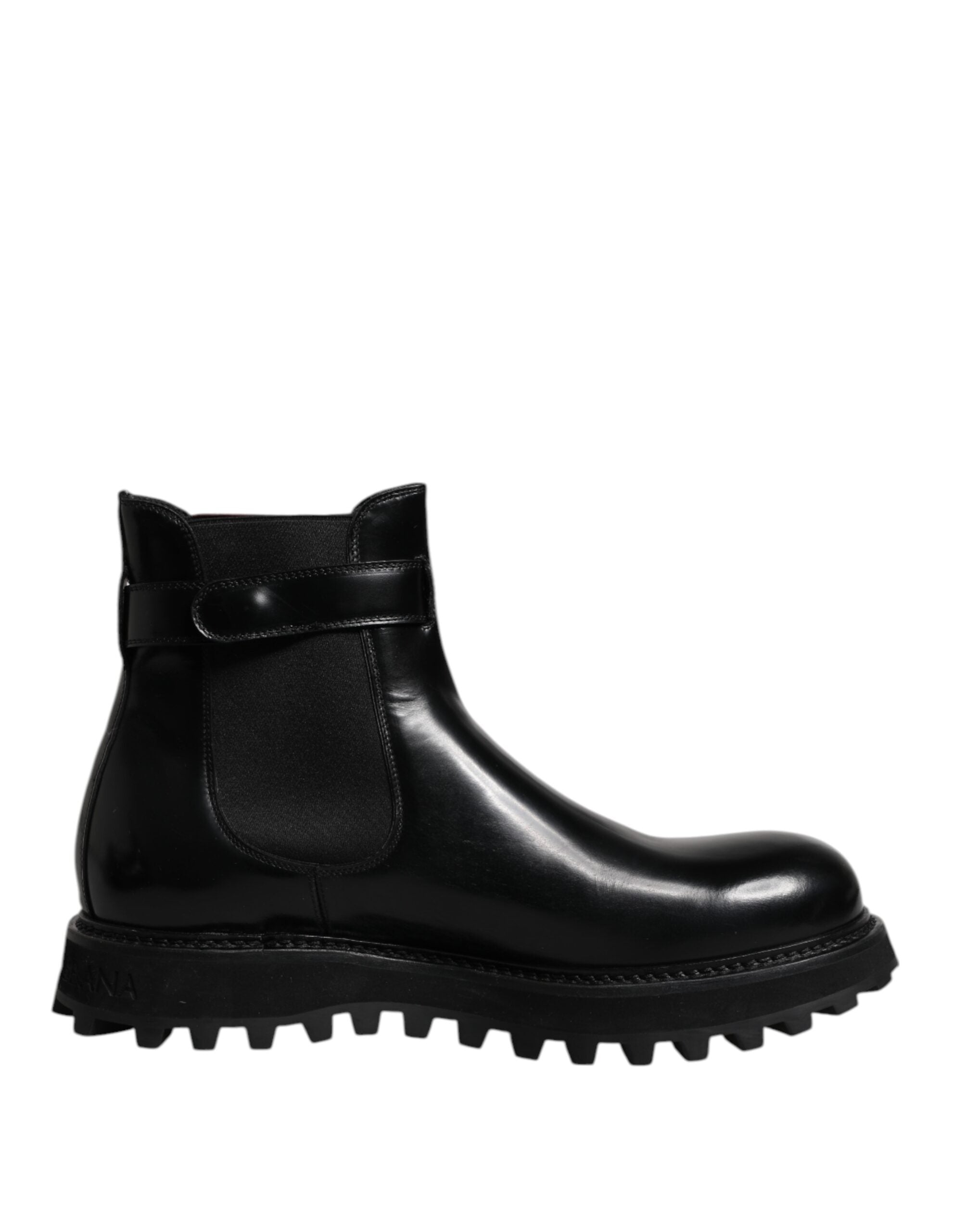 Black Belted DG Logo Men Chelsea Boots Shoes