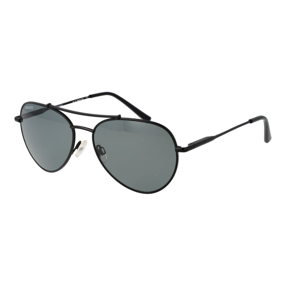 Serengeti Black Metal Sunglasses