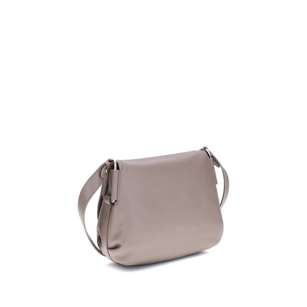 Coccinelle Beige Calf Leather Bos Taurus Shoulder Bag