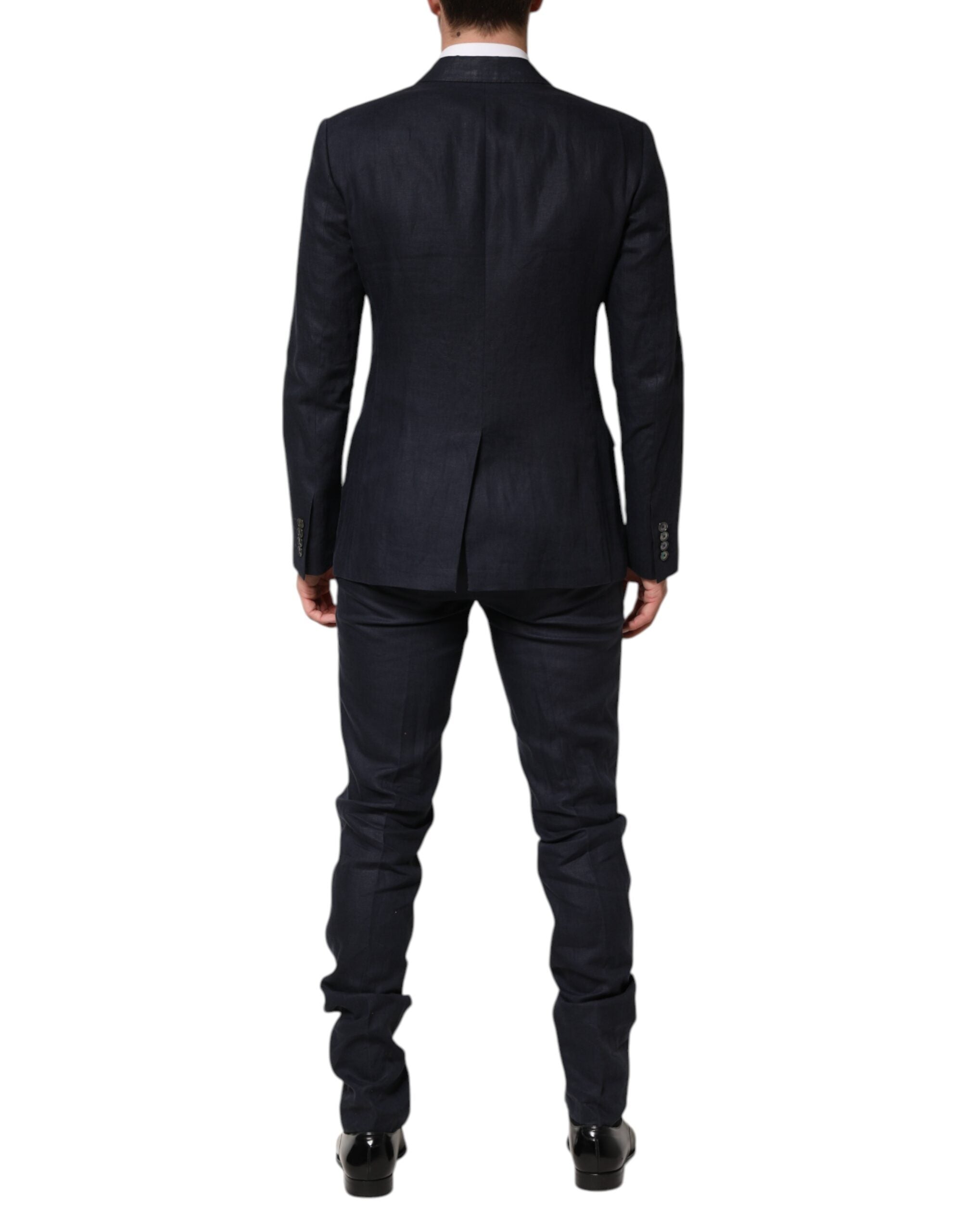 Dark Blue Double Breasted 2 Piece Suit