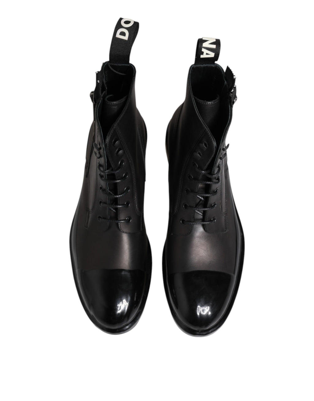 Brown Black Lace Up Mid Calf Men Boots Shoes