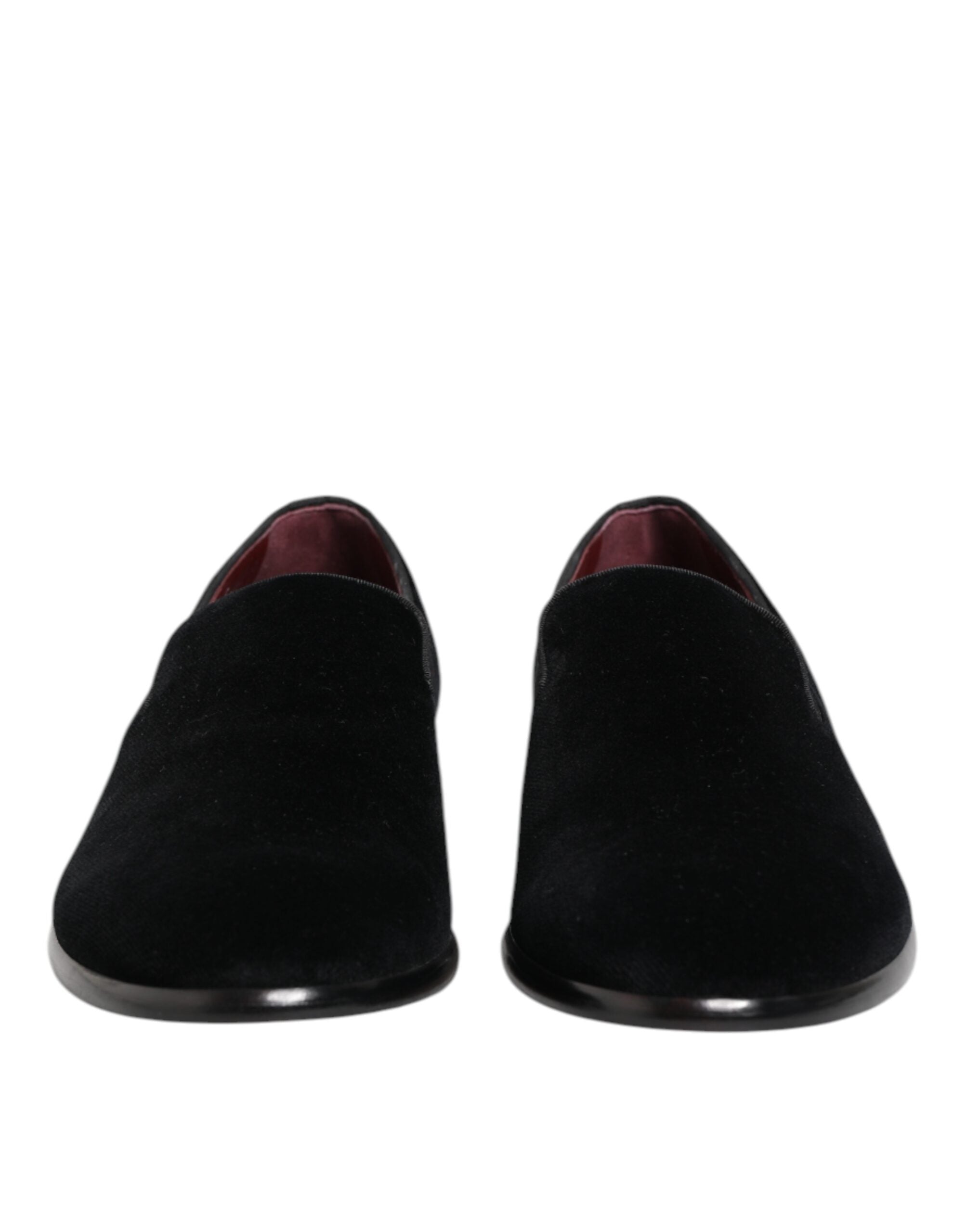 Black Velvet Loafers Formal Men Dress Shoes