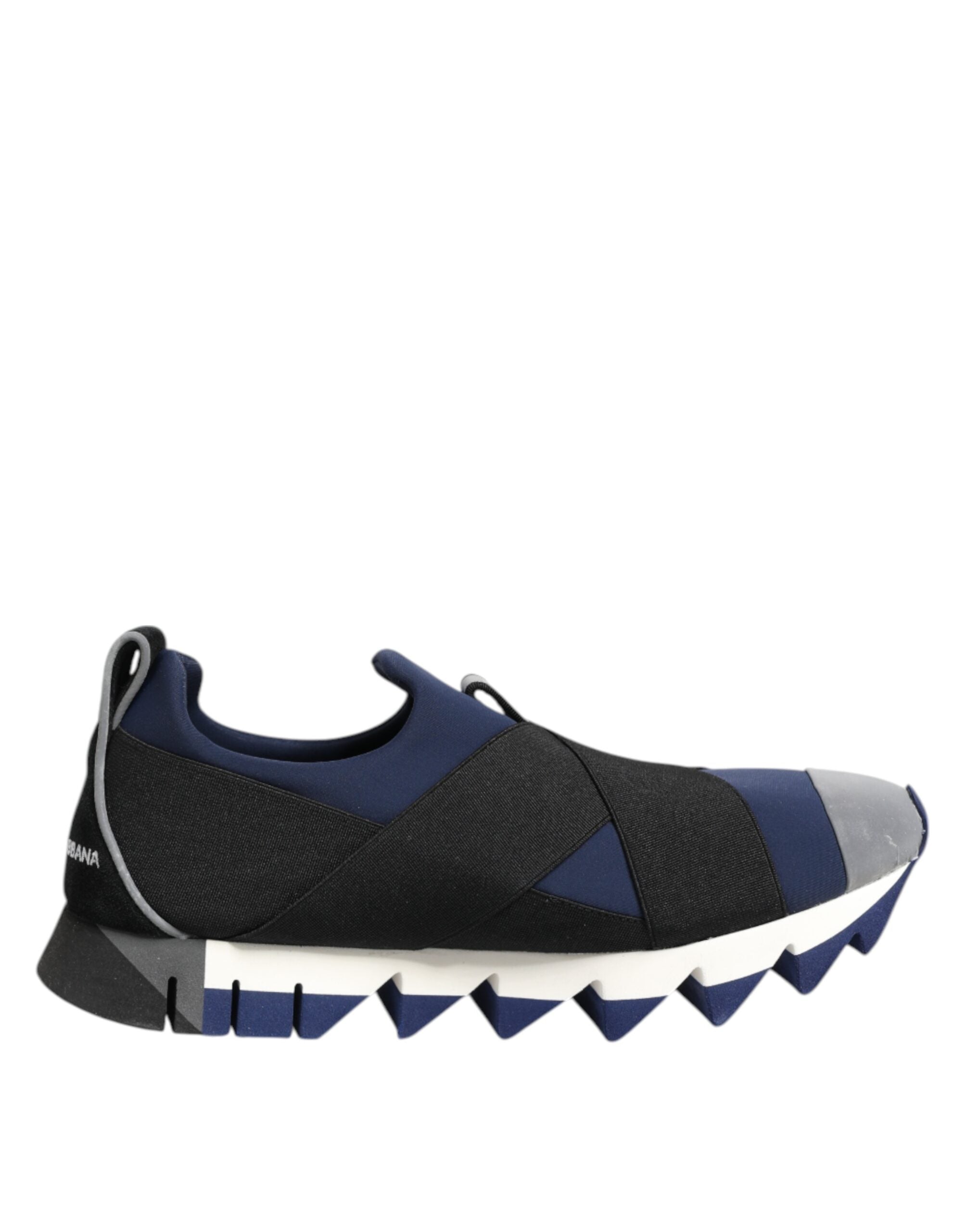 Blue Black Slip On Low Top Men Sneakers Shoes