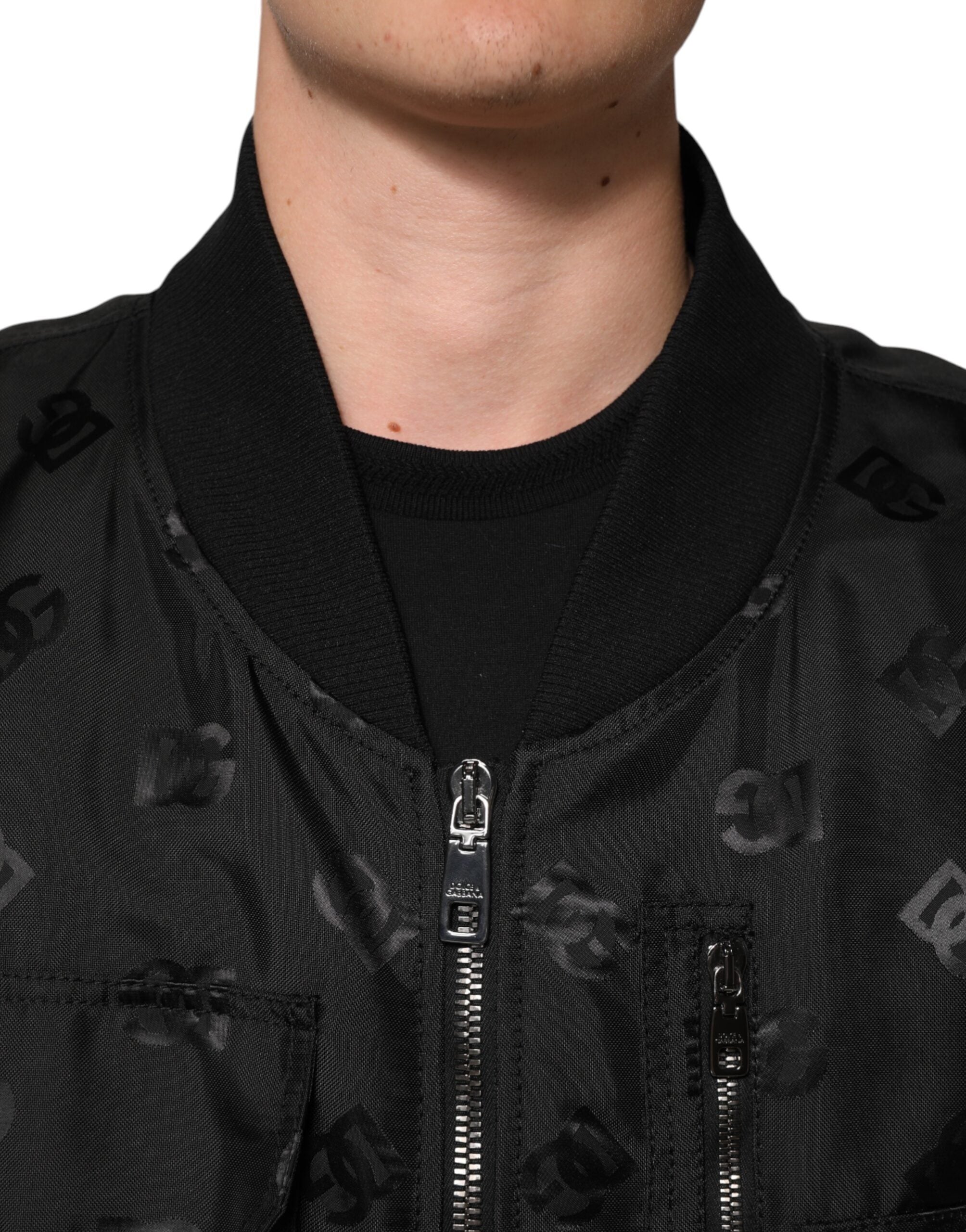 Black Cargo Windbraker Logo Mania Jacket