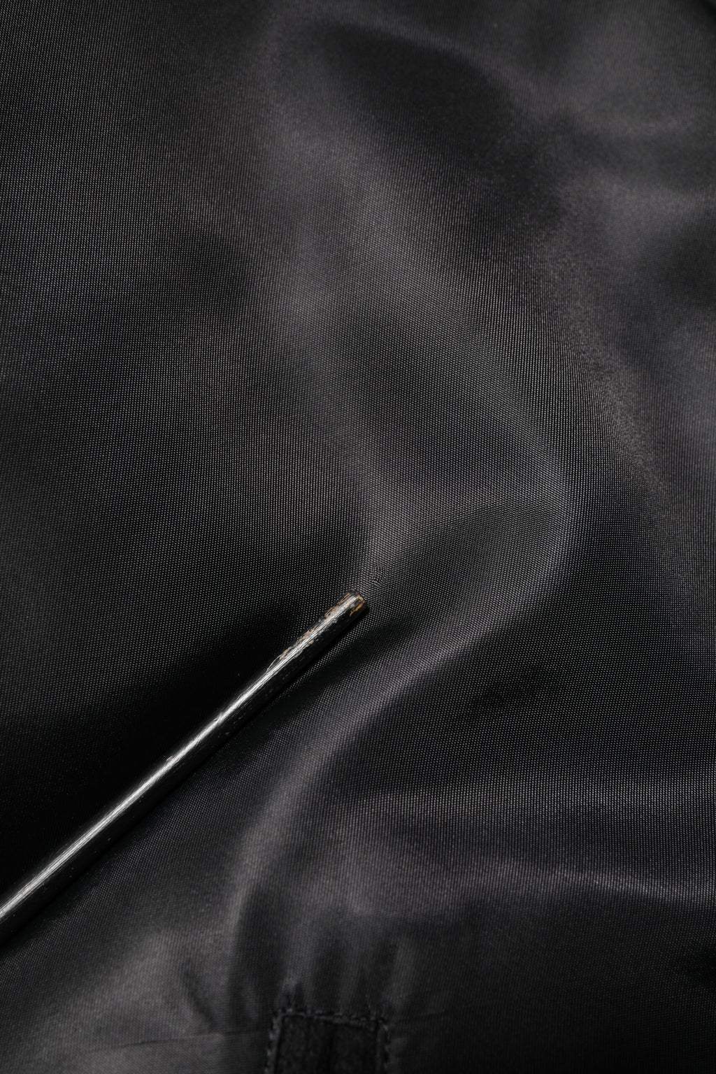 Black Polyester Logo Plaque Bomber Jacket