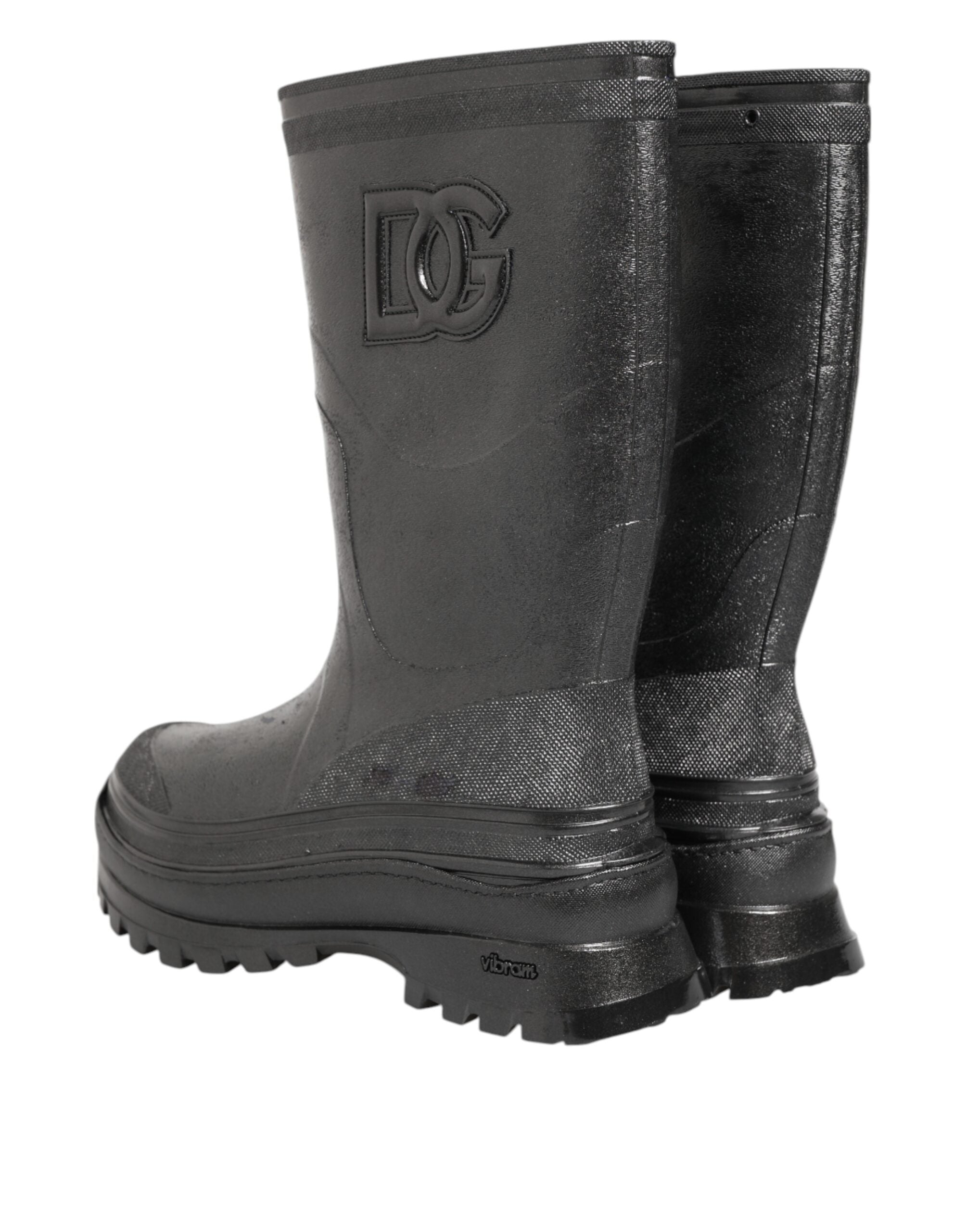Metallic Gray Pull On Rain Boots Shoes