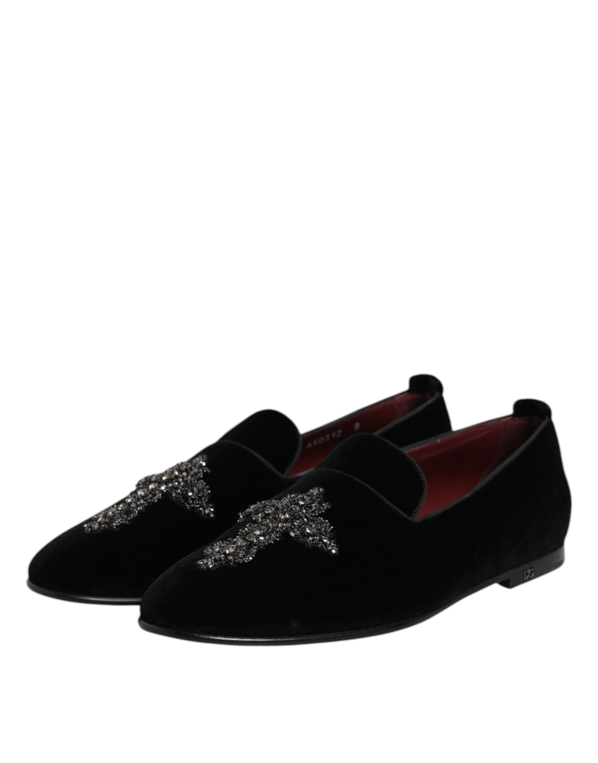 Black Suede Cross Slip On Loafers Dress Shoes