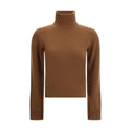 Ami Paris Brown Cashmere Cashmere Sweater