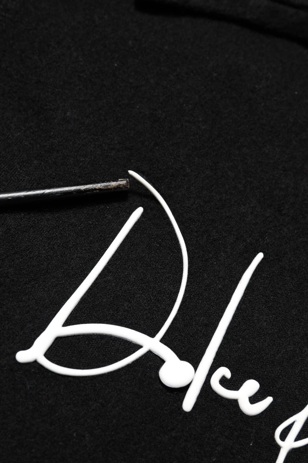 Black Hooded Logo Print Sweatshirt Sweater