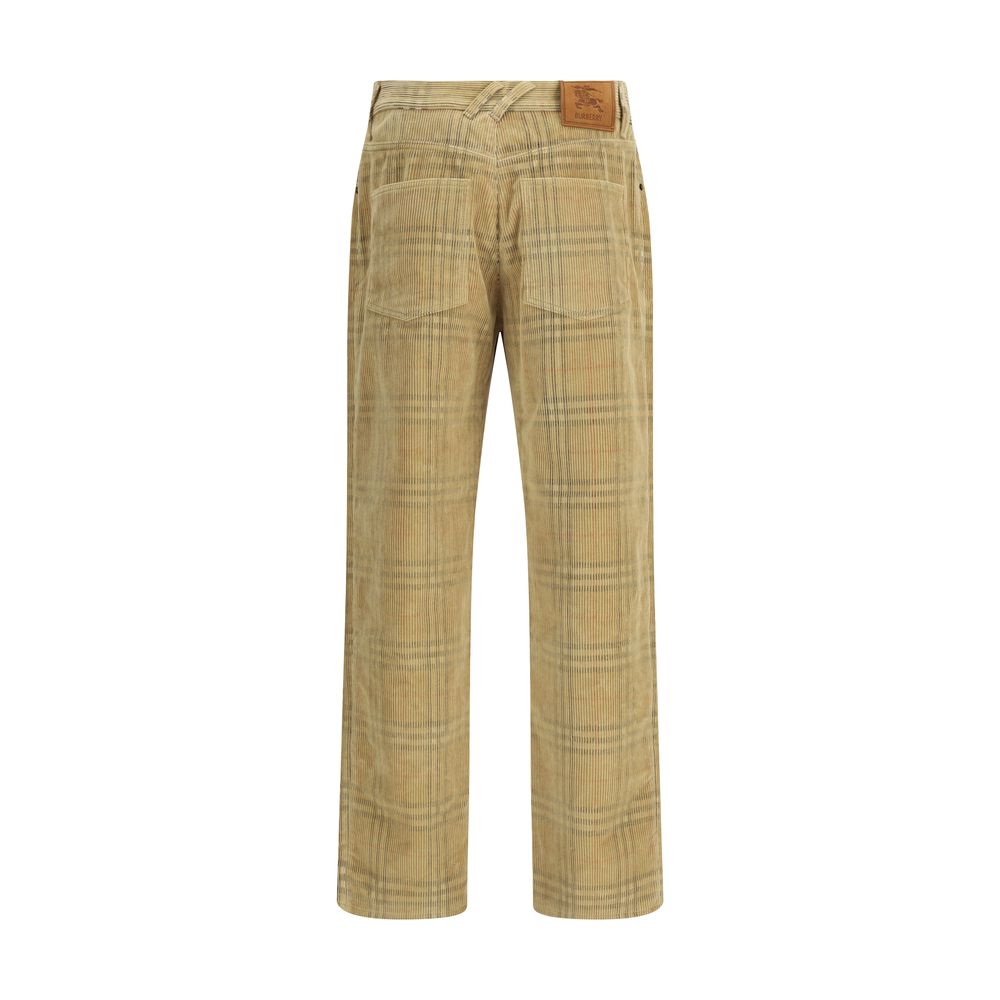 Burberry Brown Cotton Casual Pants