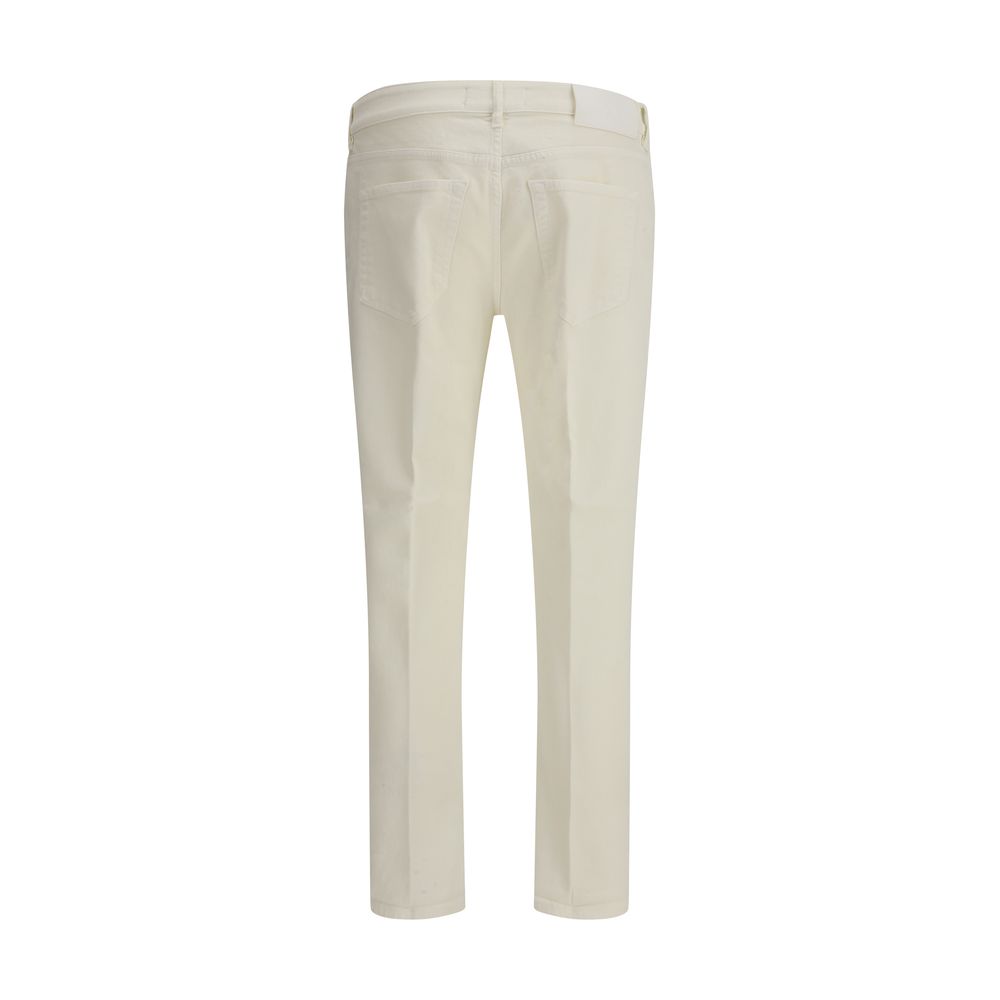 PT Torino Cream Cotton Slim Fit Jeans