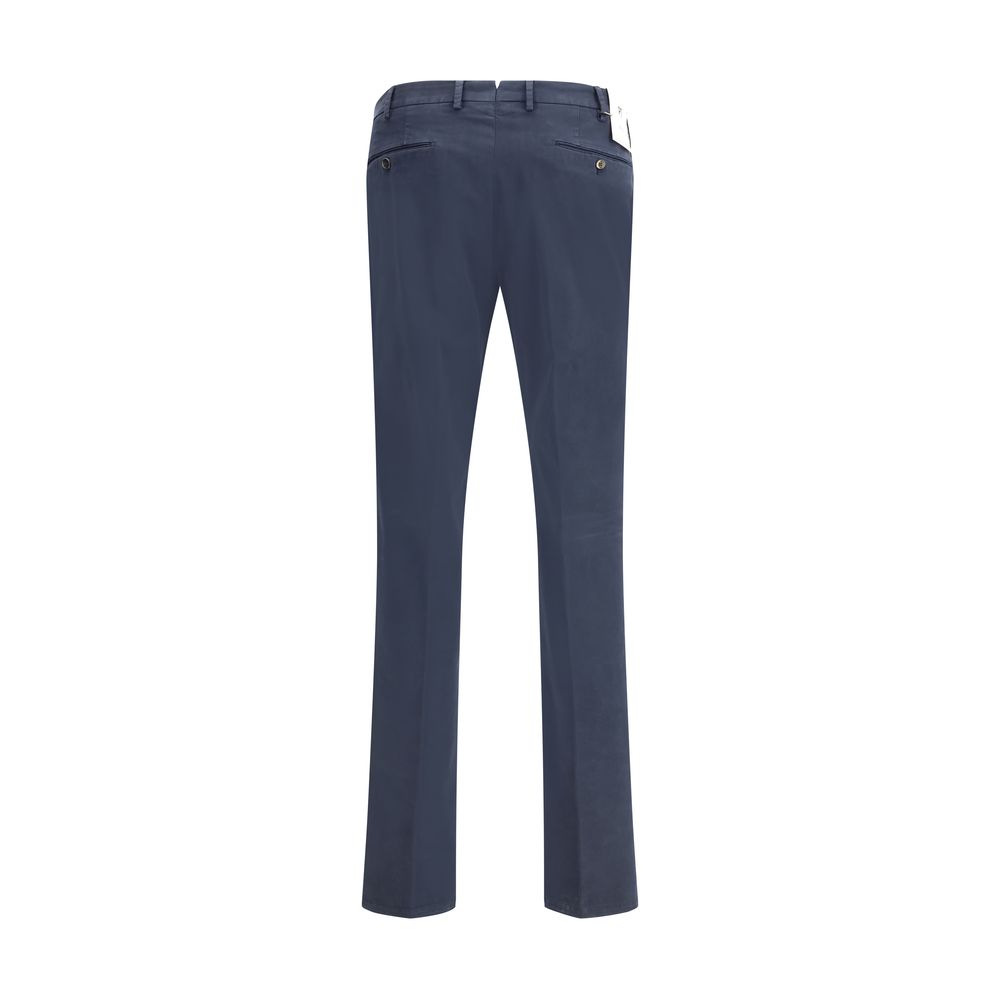PT Torino Blue Elastane Casual Pants