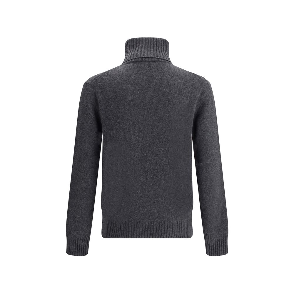 Ami Paris Gray Cashmere Turtleneck