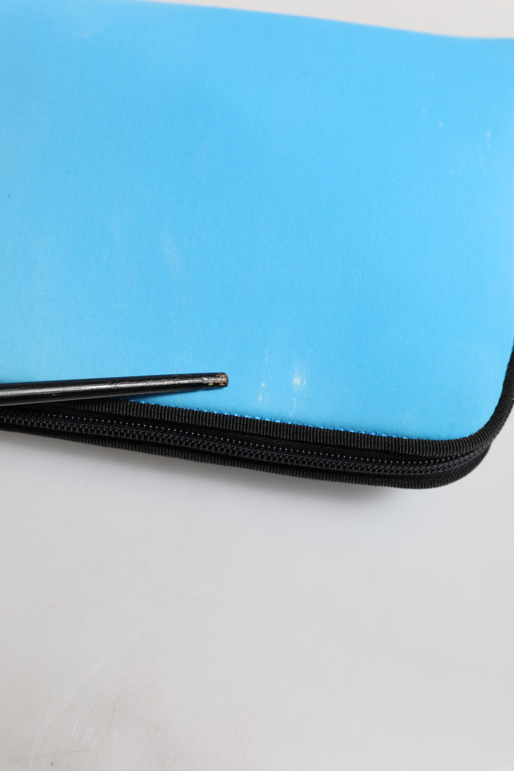 Blue Nylon DG Logo Print Clutch Zip Pouch Bag