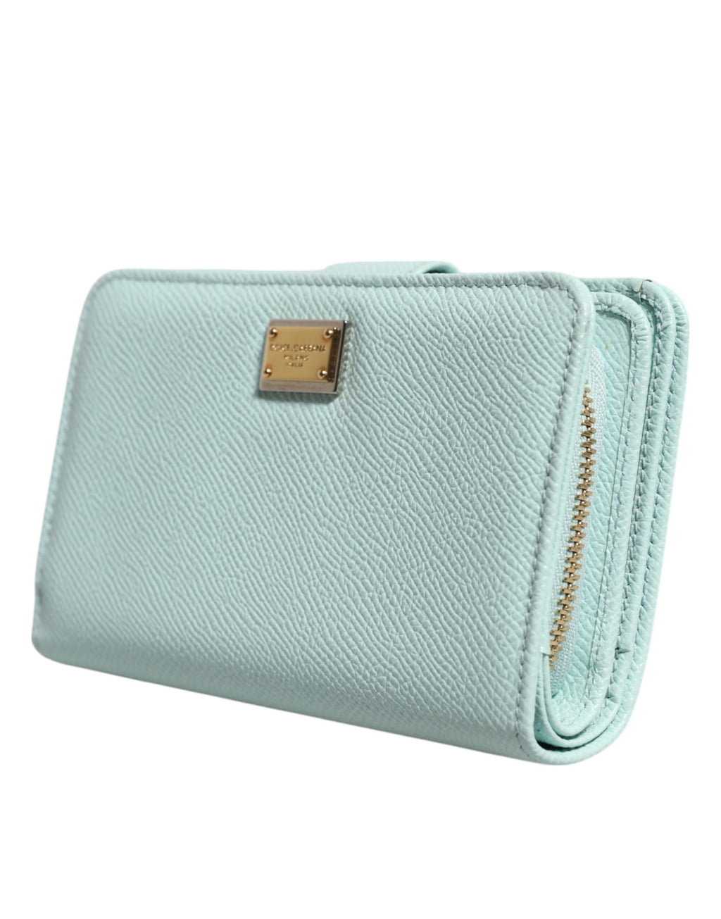 Mint Green Leather Bifold Continental Clutch Wallet