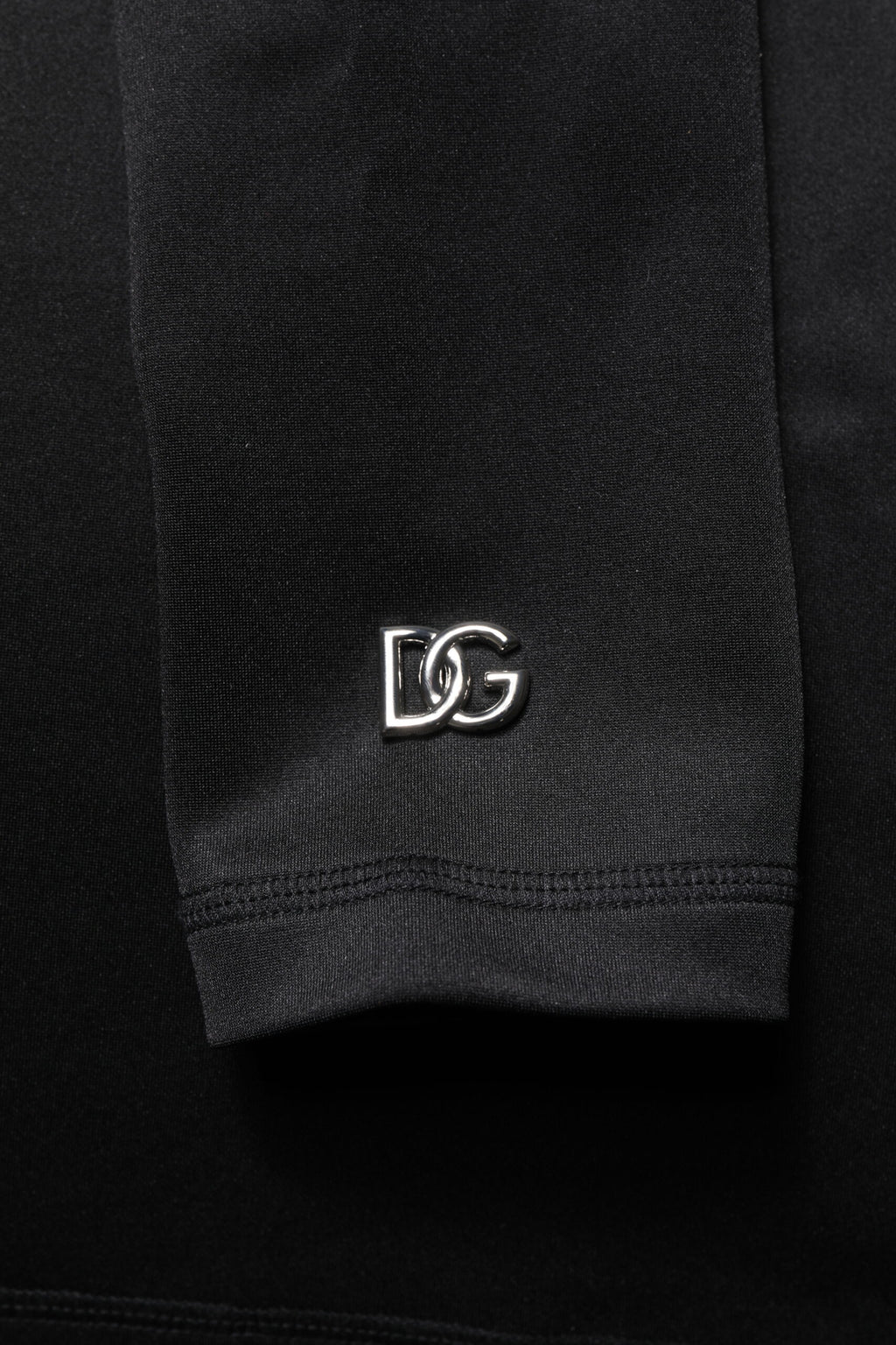 Black Polyester Turtleneck Pullover Sweater