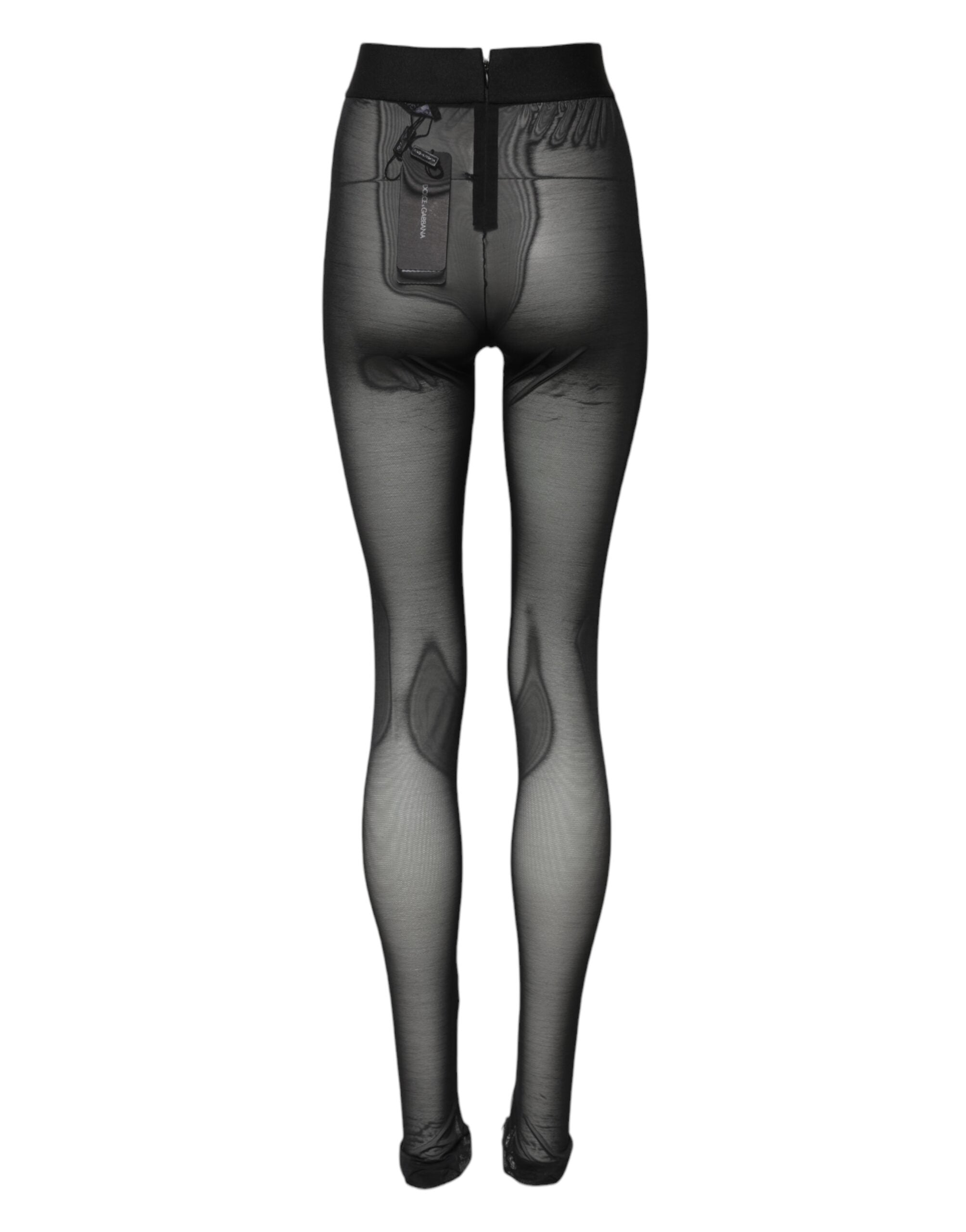Black Nylon Leggings Stretch Pants