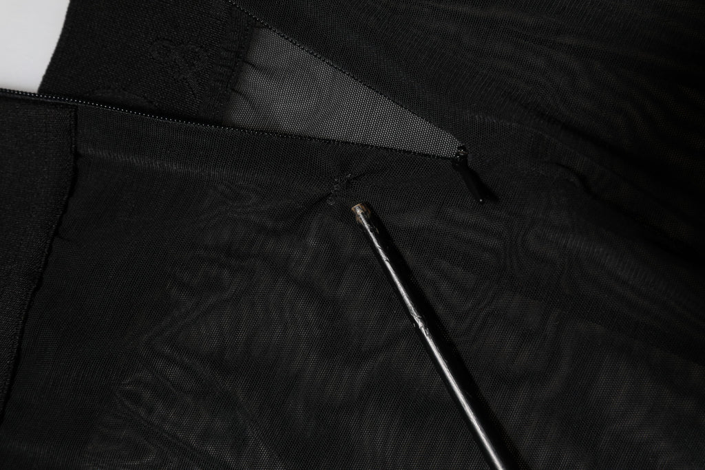 Black Nylon Leggings Stretch Pants