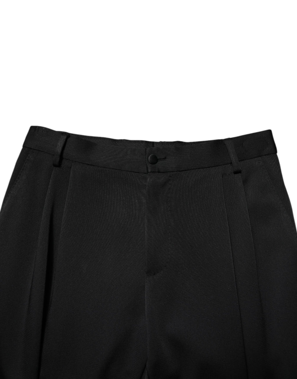 Black Acetate HighWaist Tapered Trouser Pants