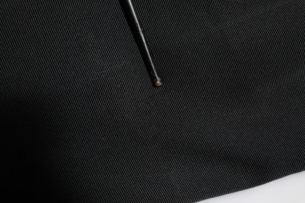 Black Acetate HighWaist Tapered Trouser Pants