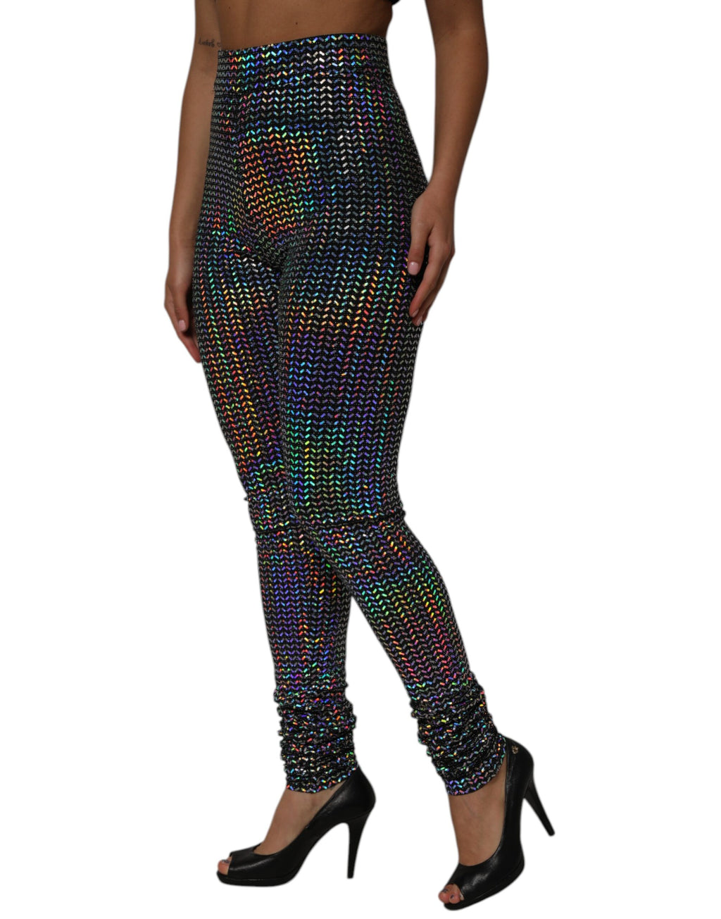 Multicolor Sequined Leggings Trouser Pants