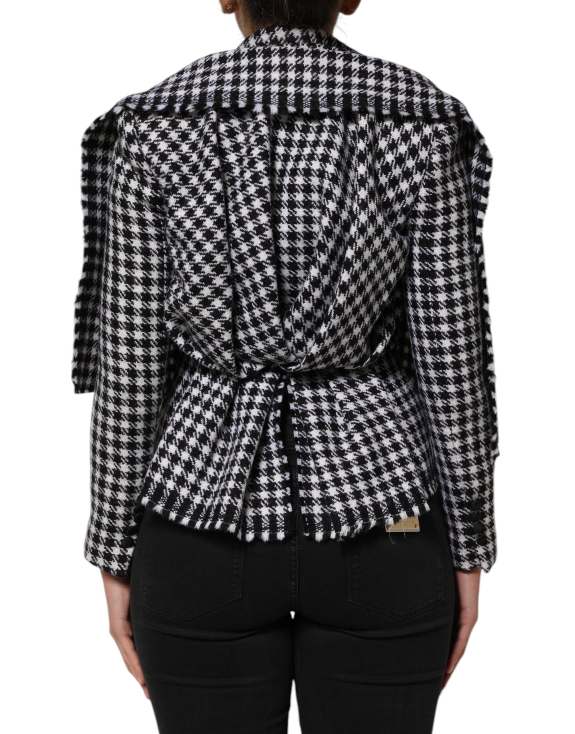 Multicolor Wool Monochrome Patterned Jacket