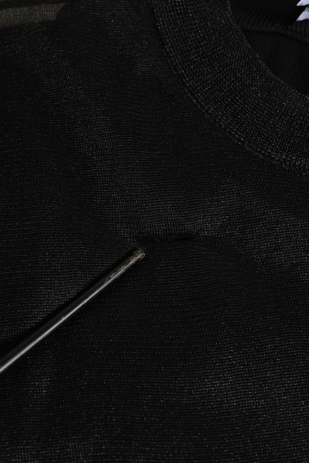 Black Polyester Pullover Sweatshirt Sweater