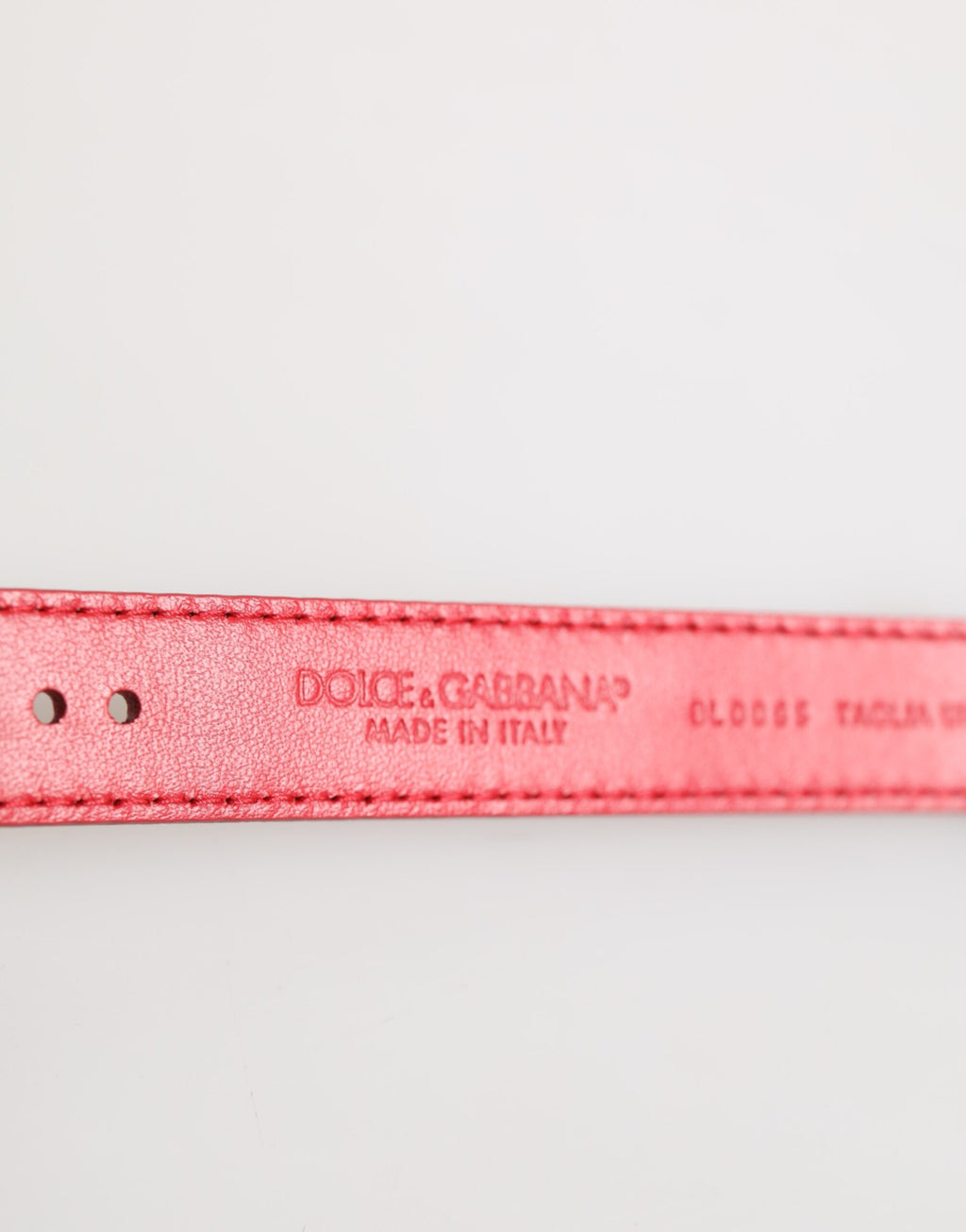 Red Exotic Leather Gold Tone Metal Buckle Women Armband