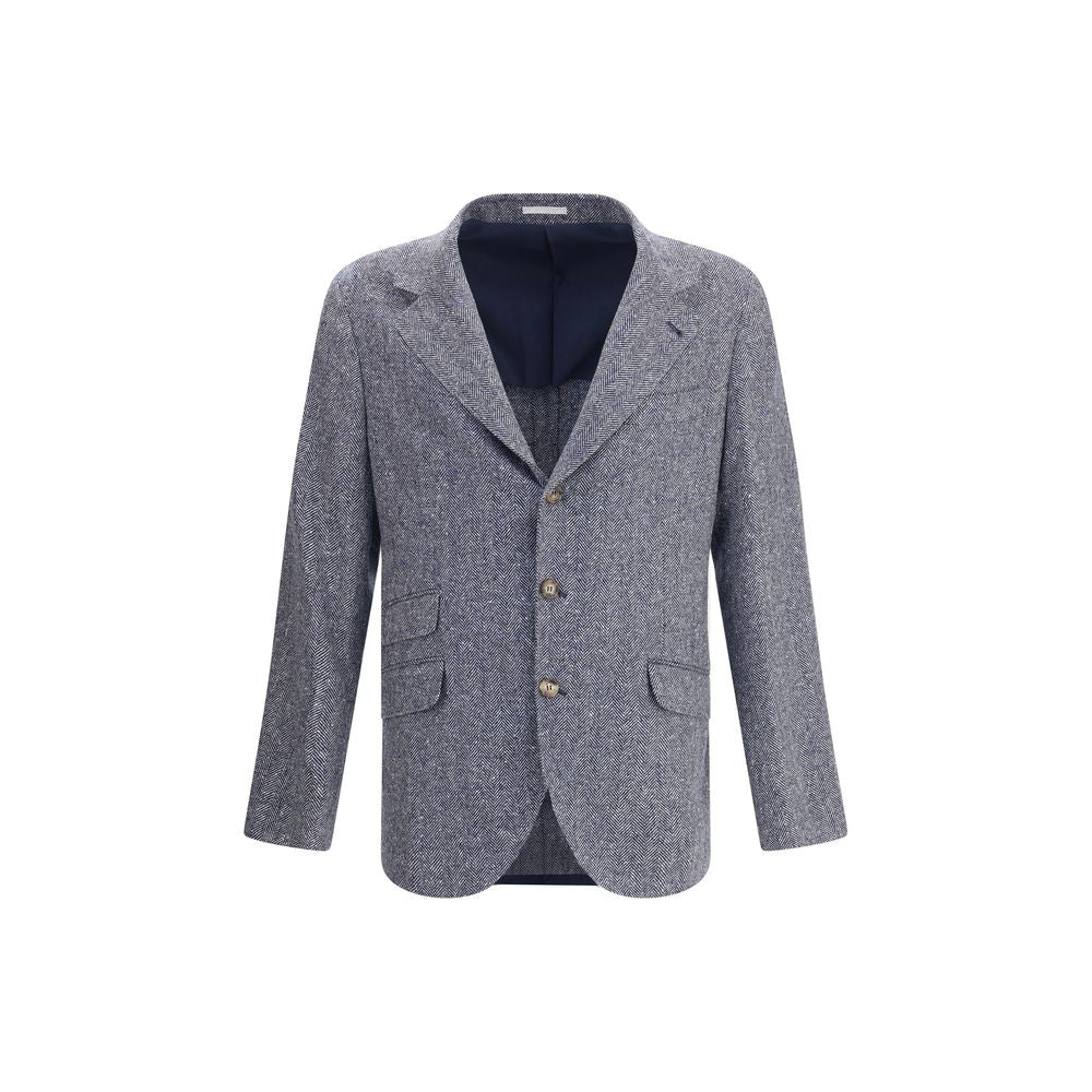 Brunello Cucinelli Blue Wool Blazer