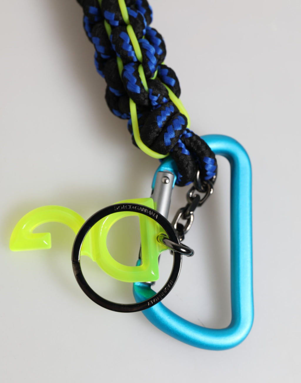 Multicolor Polyester Tape String DG Logo Keychain Keyring