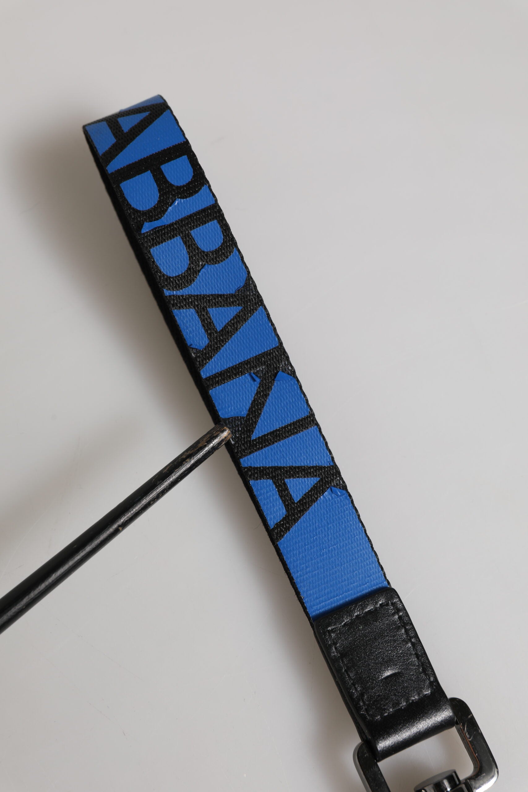 Blue Nylon Logo DG Crown Men's Holder Keychain Keyring