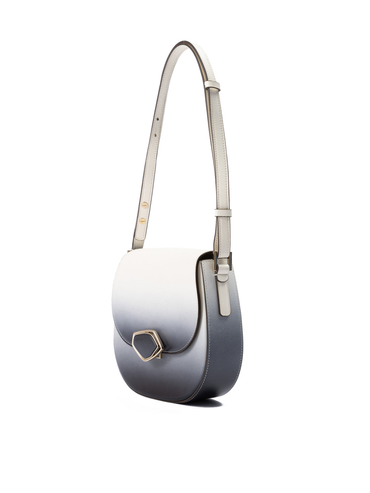 Bicolour Leather Shoulder Bag