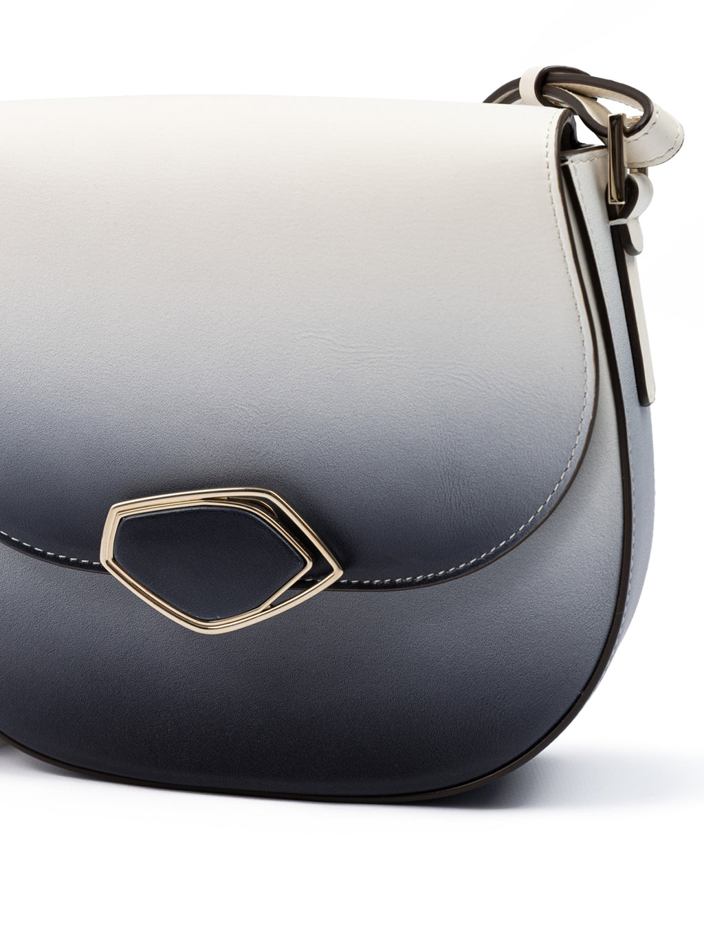 Bicolour Leather Shoulder Bag