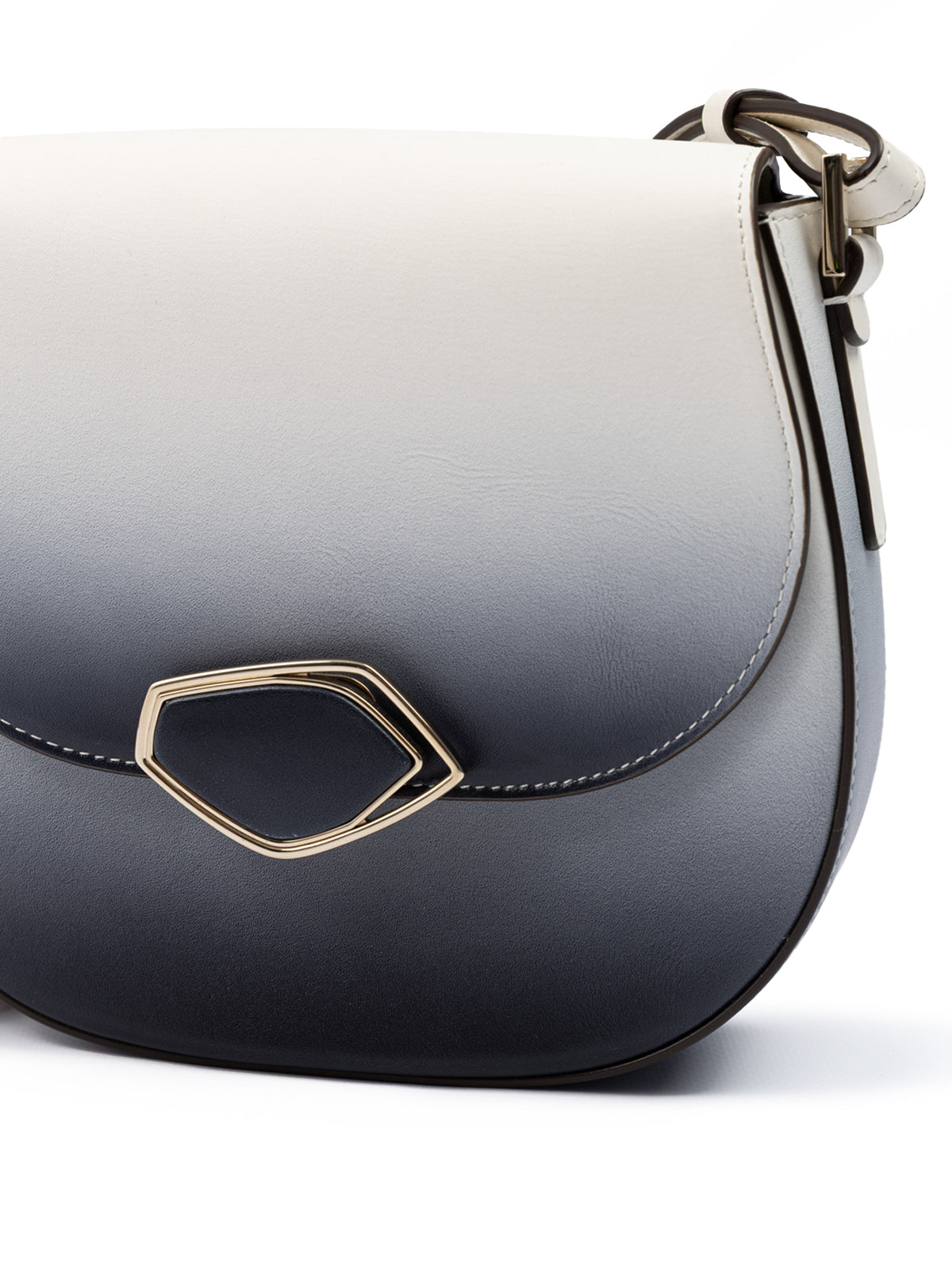 Bicolour Leather Shoulder Bag