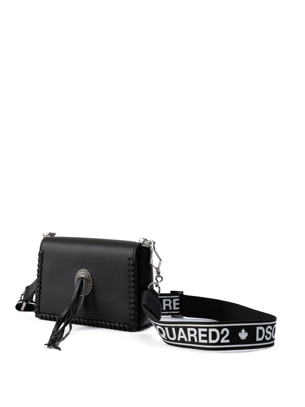 Black Leather Crossbody Bag