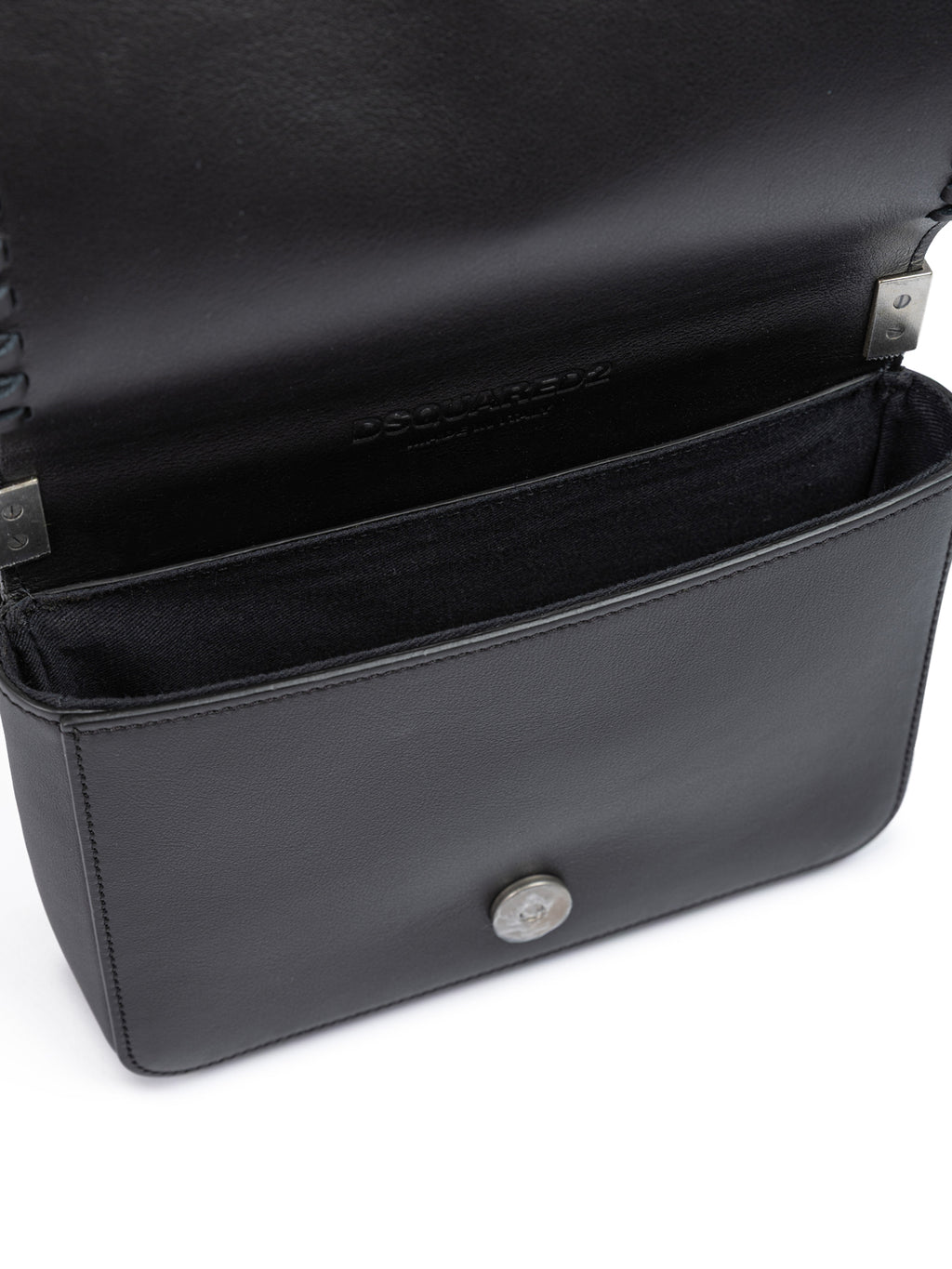 Black Leather Crossbody Bag