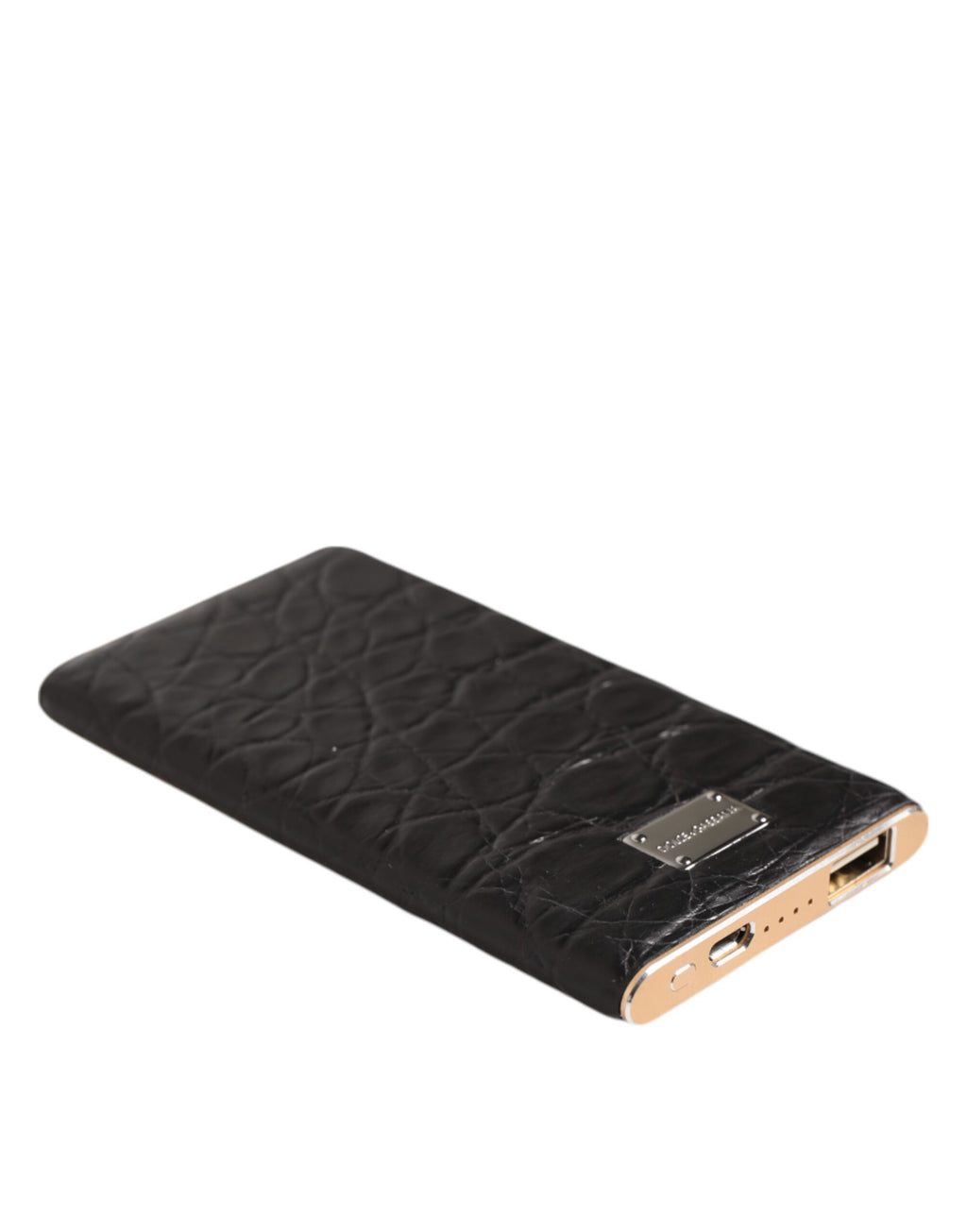 Black Leather Exotic 3000mAh Power Bank Charger USB