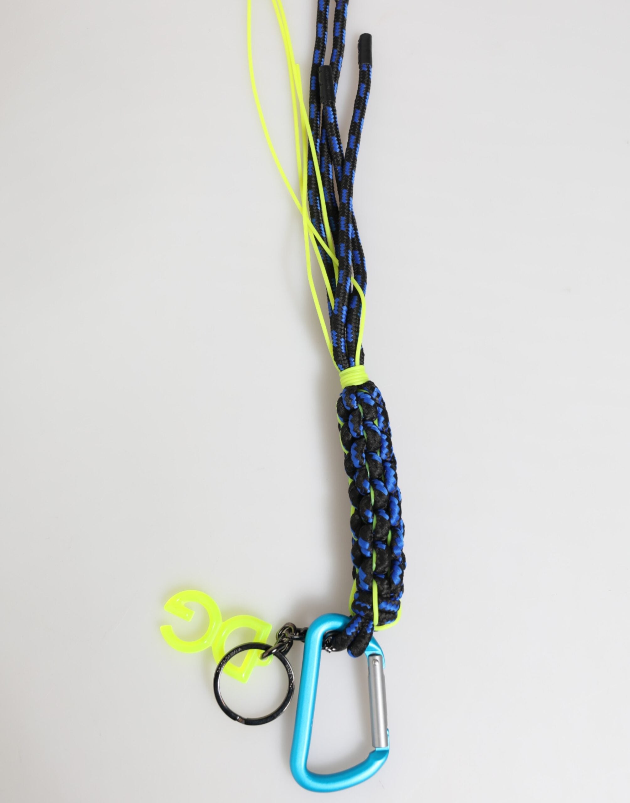 Multicolor Polyester Tape String DG Logo Keychain Keyring