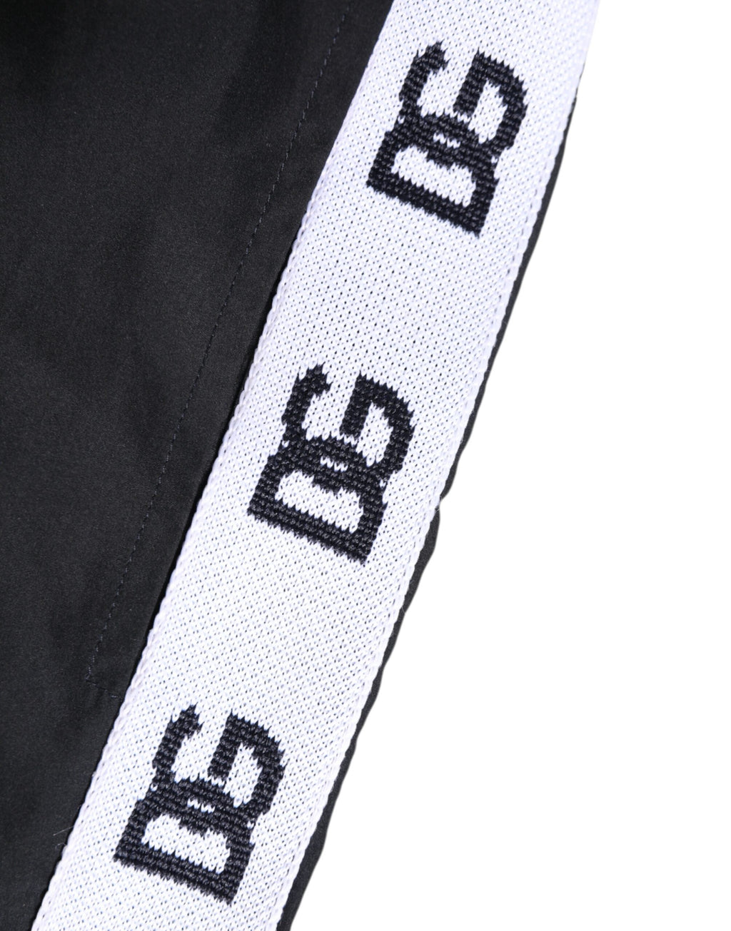 Black Nylon Side Logo Tape Shorts Swimwear