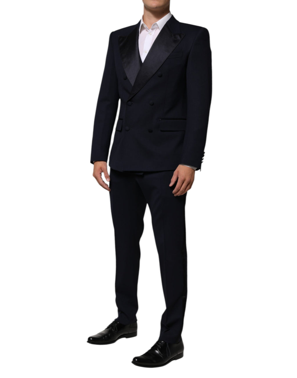 Black Wool 3 Piece Slim Fit Formal Men Suit