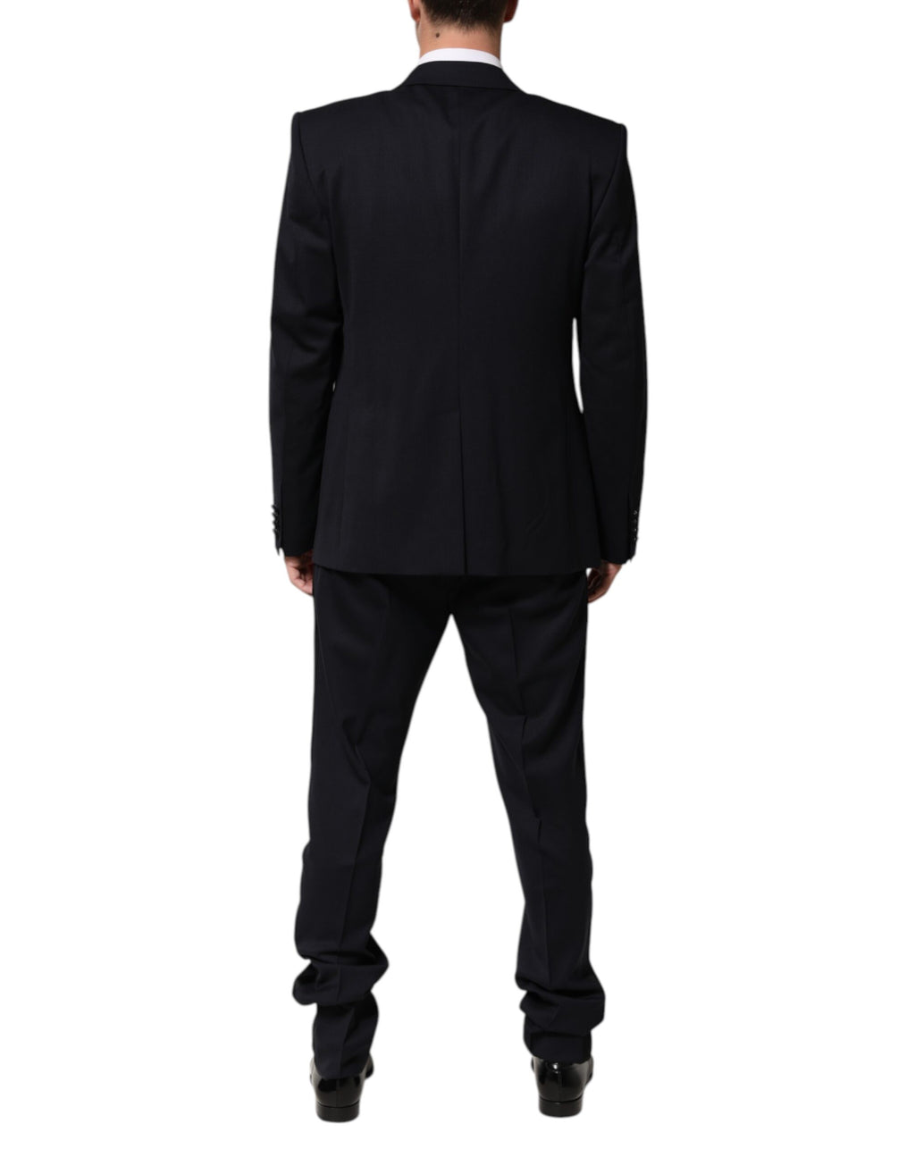 Black 3 Piece Wool Silk Blend Suit SICILIA