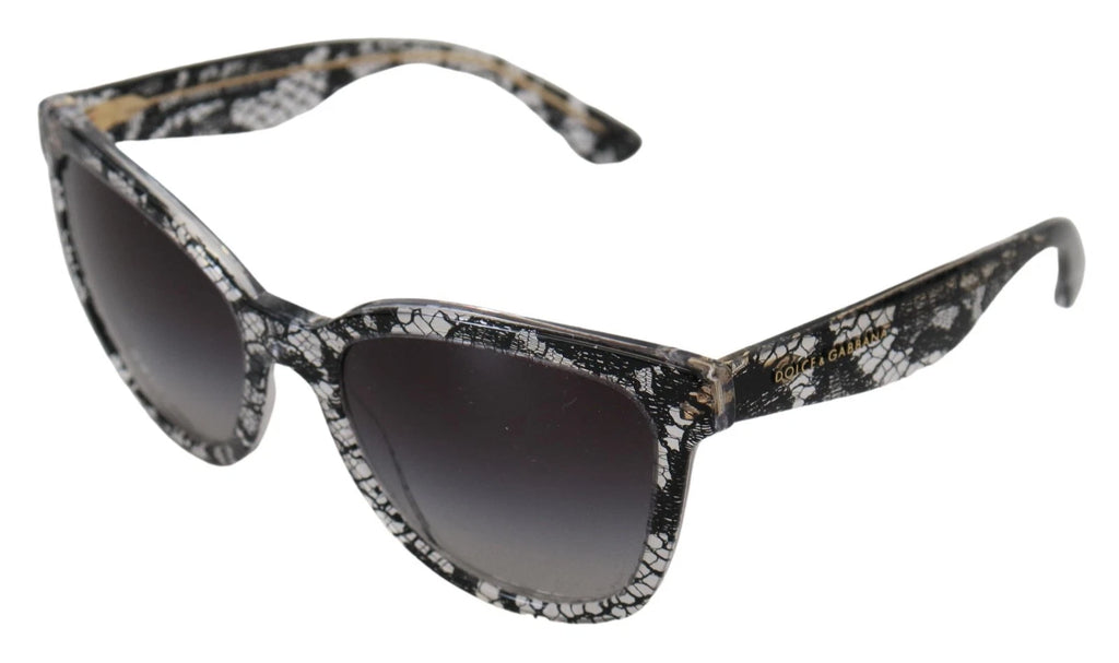 DG4190 Black Lace Acetate Crystal Round Sunglasses