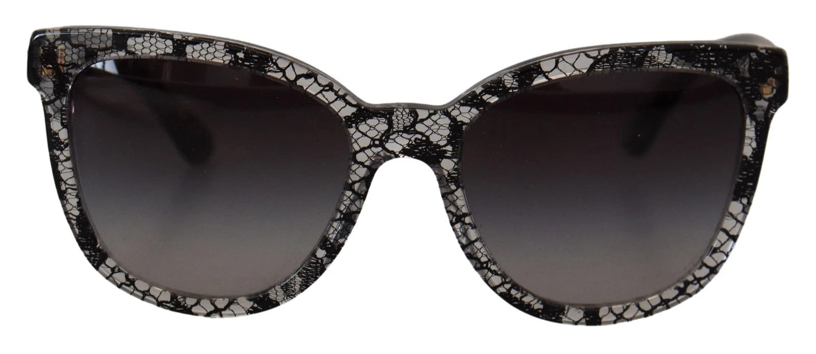 DG4190 Black Lace Acetate Crystal Round Sunglasses