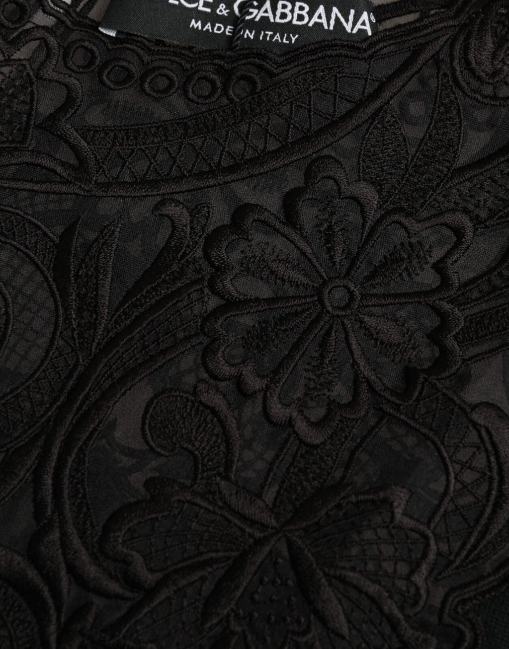 Black Silk Lace Trim Long Sleeves Blouse Top