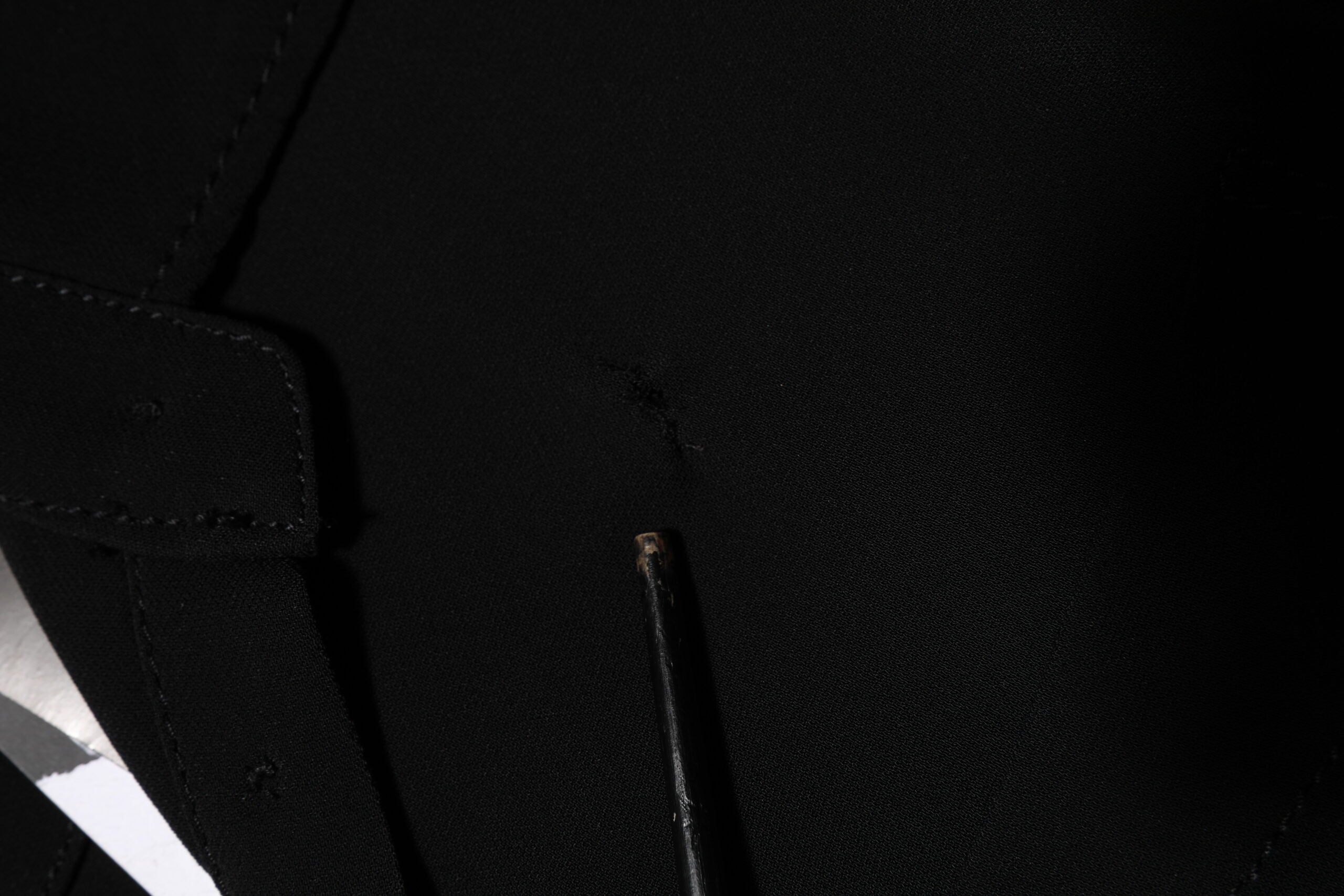 Black Viscose Blend Shirt Style Belted  Dress