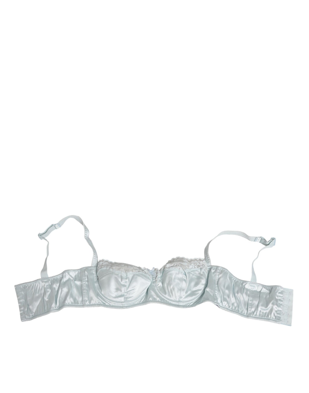Dolce & Gabbana Light Blue Silk Semi-Padded Balconette Underwear
