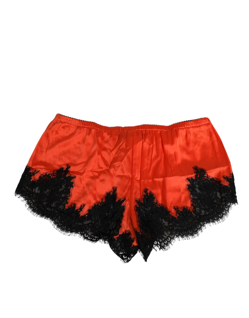 Red Silk Satin Lace Shorts Underwear