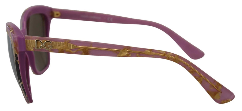 DG4251 Pink Gold Full Rim Rectangle Frame Shades